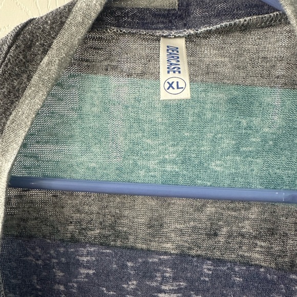 DEARCASE Women's Open Front Cardigans 3/4 Sleeve Draped Loose Cardigan size XL - Picture 3 of 7